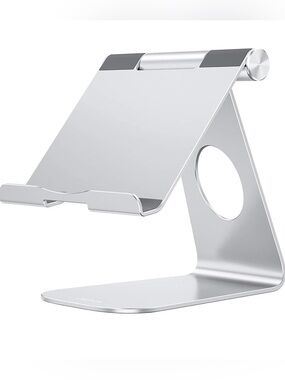 Adjustable Silver Tablet Stand Holder for Desk